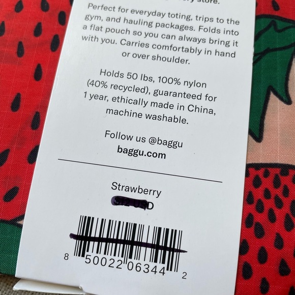 NWT BAGGU Standard Reusable Tote Bag - Picture 7 of 10